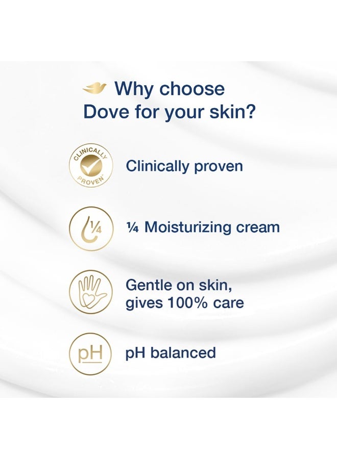 Dove Cream Beauty Bathing Soap Bar 125g (4+1 Free Combo) | With Moisturising Cream for Softer Skin & Body, Nourishes Dry Skin more than Ordinary Soap (Pack of 2) - Image 3